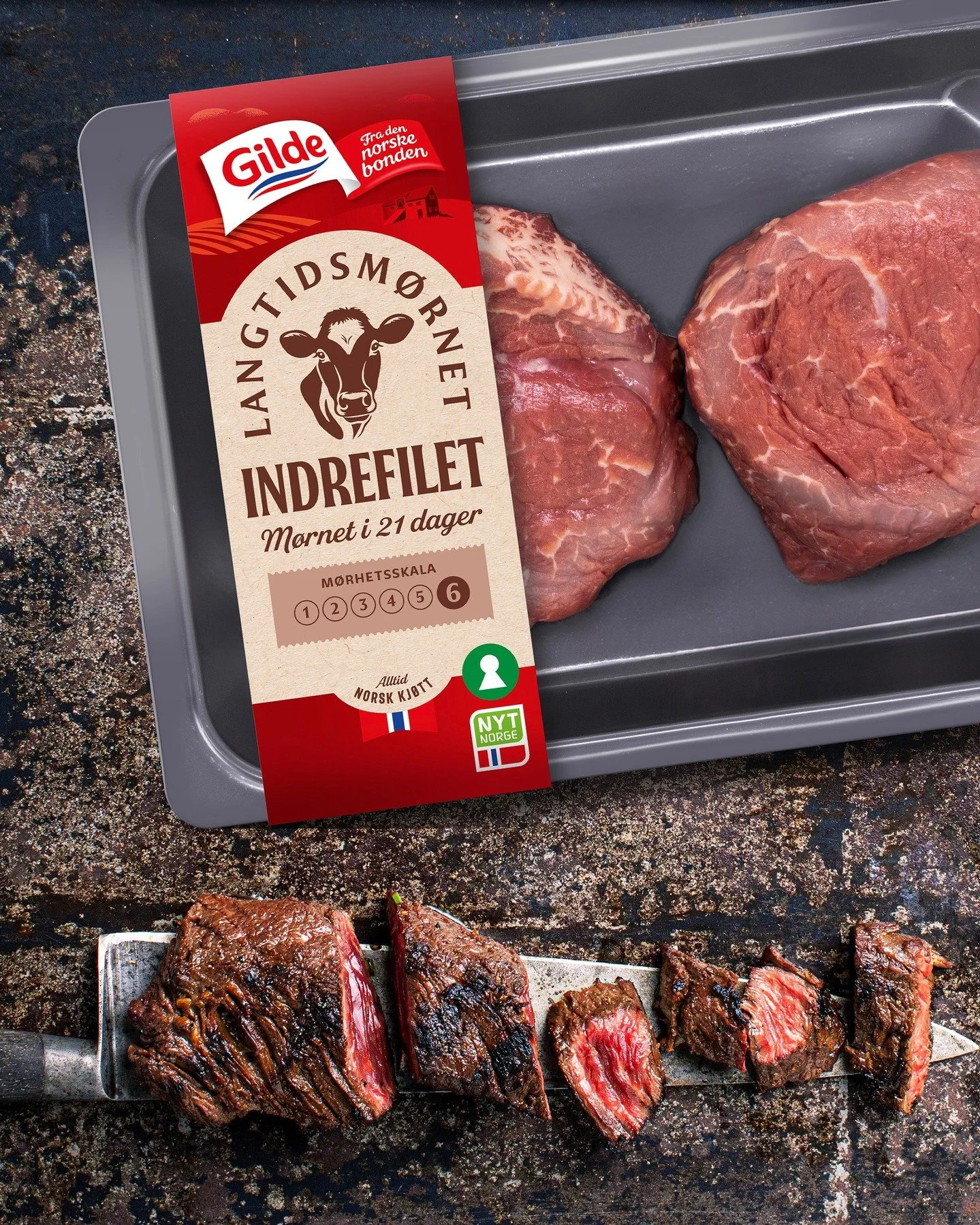 Vi har redesignet Gilde Langtidsm&oslash;rnet.
Serien henger n&aring; tettere p&aring; Gildes portef&oslash;lje, der vi har bevart de distinkte merkeelementene, men med et design som &oslash;ker kvalitetsoppfattelsen p&aring; de utvalgte r&aring;vare