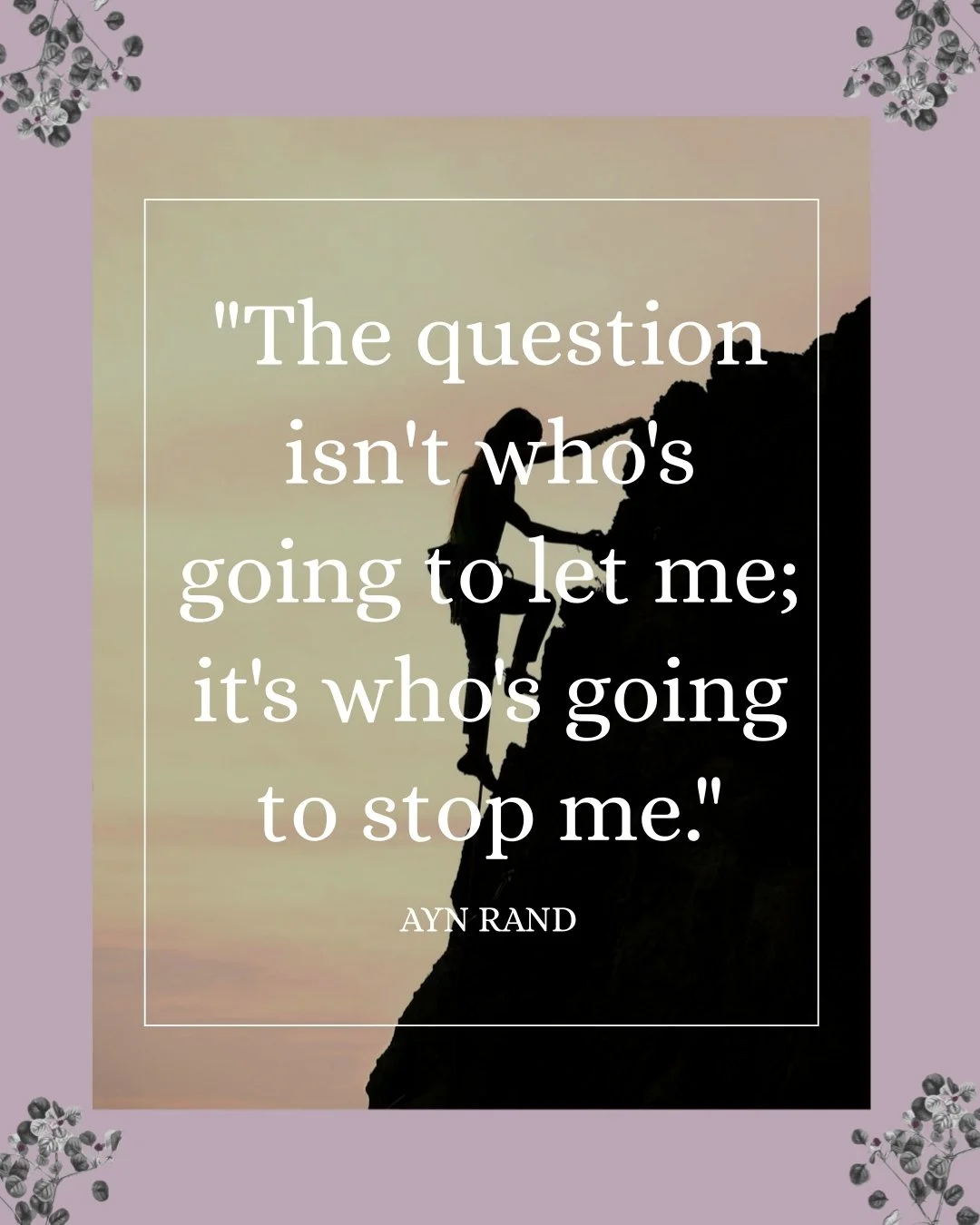 Ayn Rand was a Russian‑American novelist and philosopher best known for her bold, uncompromising ideas about individual strength, determination, and the power of forging your own path. This line captures something undeniably powerful: the refusal to 