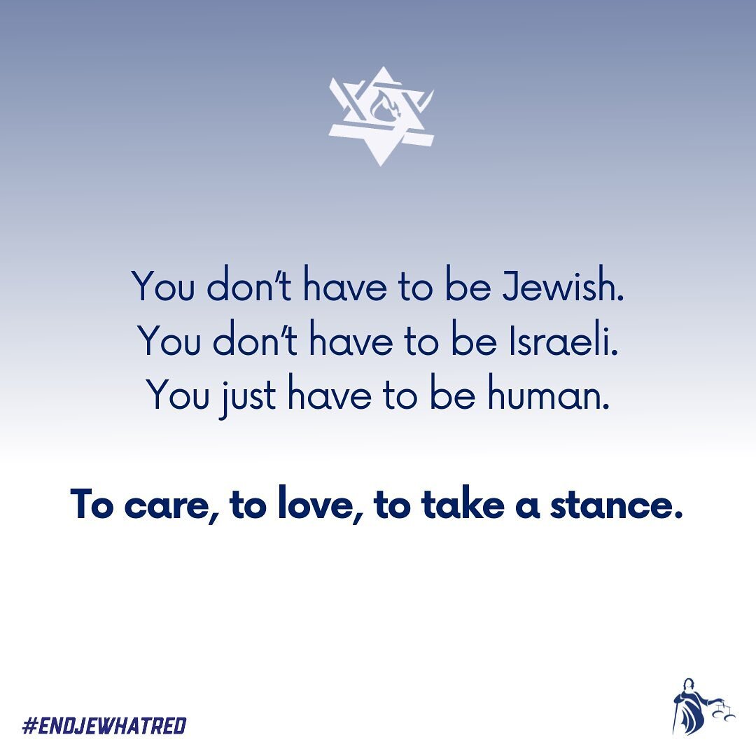 You just have to be human. It&rsquo;s as simple as that. 

Continue to share with one another, cry for one another, and fight for one another. 

We challenge you to tag 3 allies or non-Jewish friends below with a blue heart to help spread awareness a