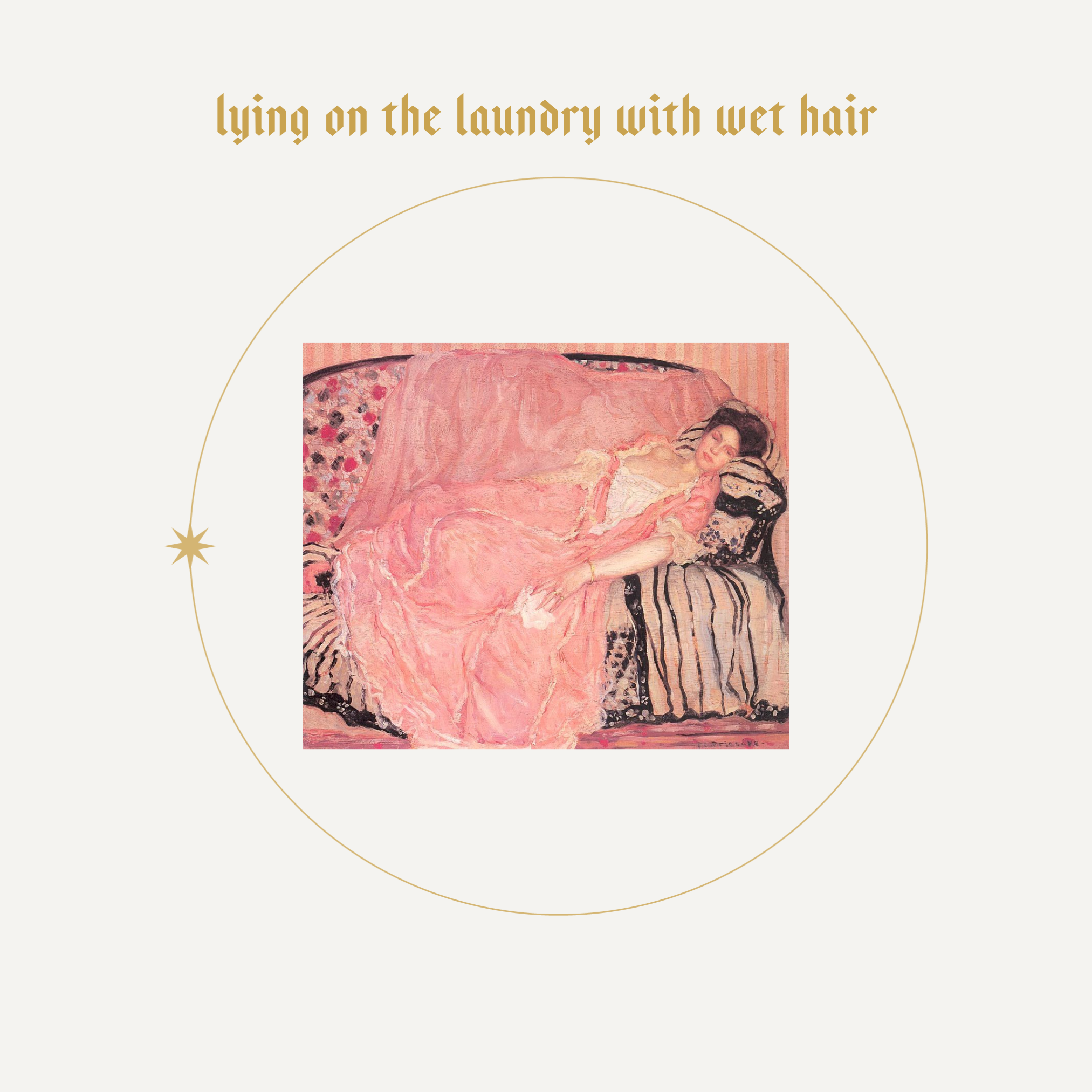 A painting of a figure in a pink dress lying on a pink couch. Frederick Carl Frieseke, Portrait of Madame Gely, ca. 1907