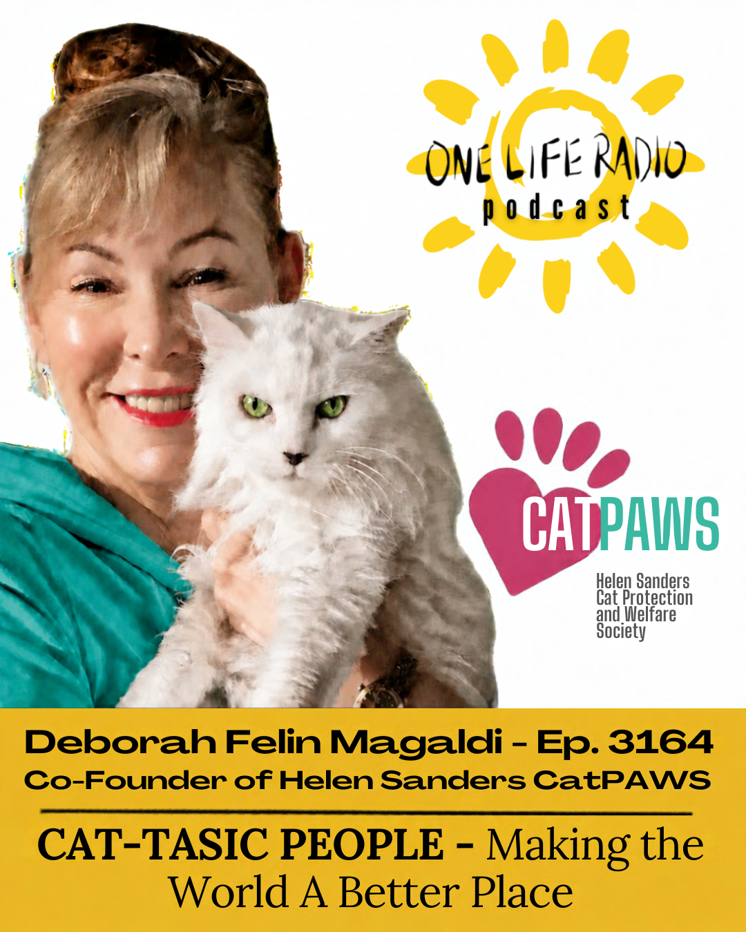 Deborah Felin Magaldi, Co-founder of Helen Sanders CAT PAWS - Cat-tastic People Making the World a Better Place - Ep. 3164 
