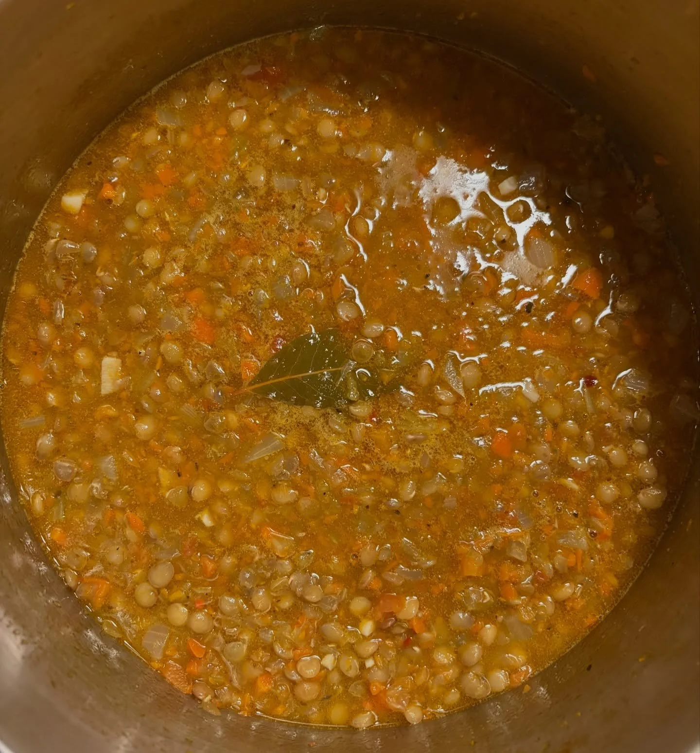 I don&rsquo;t think I&rsquo;ve ever made lentil soup the same way twice. Working on a recipe for the website!! 
#soup #homecooking #greekfood