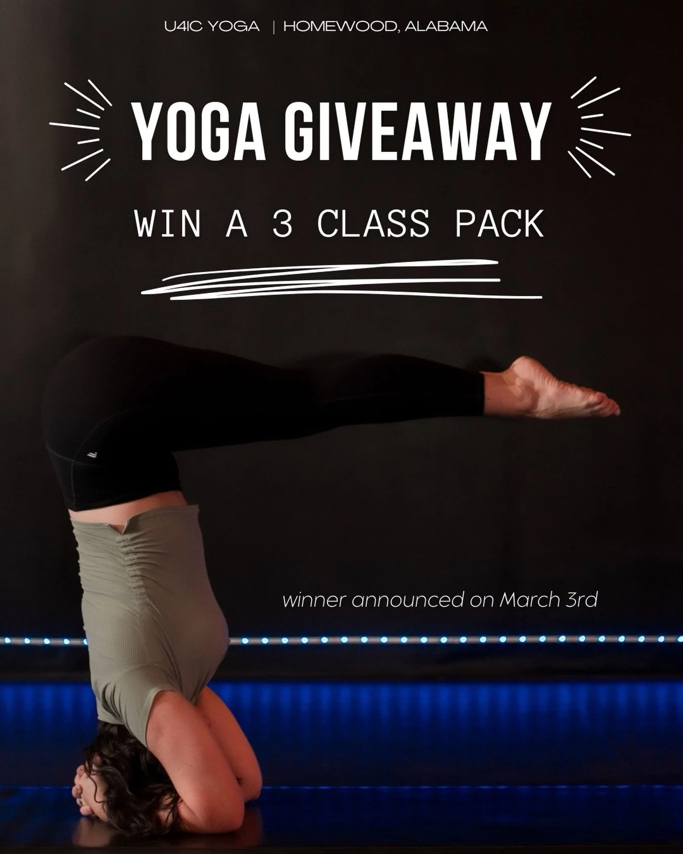✨GIVEAWAY CLOSED!✨

We&rsquo;re giving away 3 FREE CLASSES to one lucky yogi! 

To enter, all you have to do is:
⭐️ LIKE this post
⭐️ FOLLOW @u4icyoga
⭐️ tag 3 friends (BONUS: share to your story and tag us for an extra entry!)

Winner will be chosen