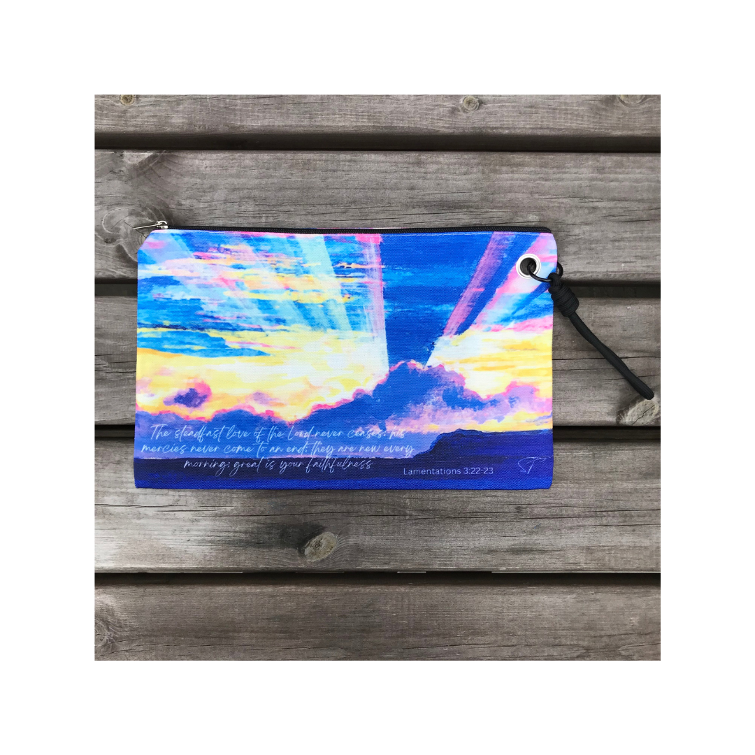 His Merices are New Every Morning | Large Zip Pouch