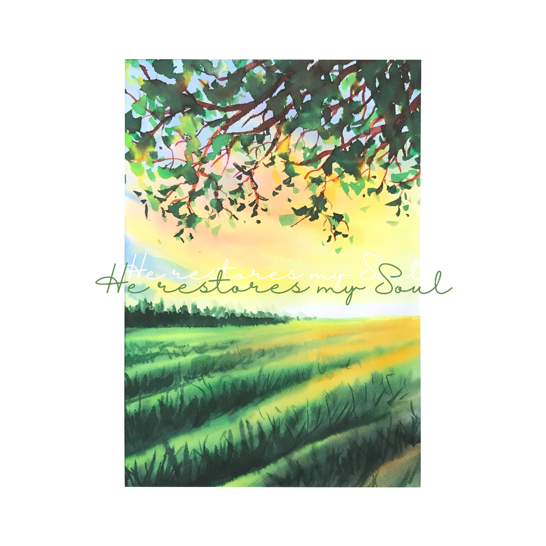 He Restores my Soul | 4 Large Art Prints