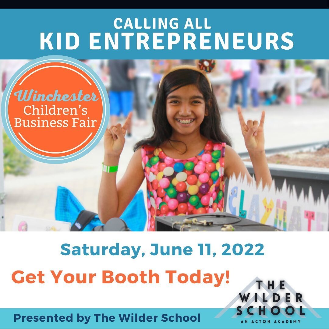 Join us on Saturday, June 11! 

Only 13 booths remain! 

Whether your child has a new idea they want to try, or is a seasoned business owner, register for this inspiring event!

Link in bio. 

 #childrensbusinessfair #northofboston #winchesterma #win