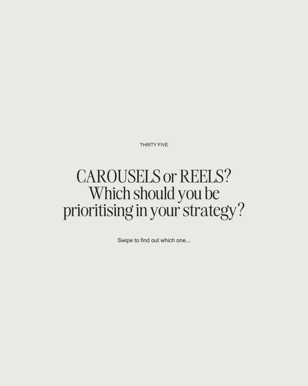 One thing I don't agree with (potentially controversially) is that you should be only prioritising reels in your content plan.⁠
⁠
Yes - Instagram does push and prioritise them to an extent in their algorthims and they are an amazing way to increase y