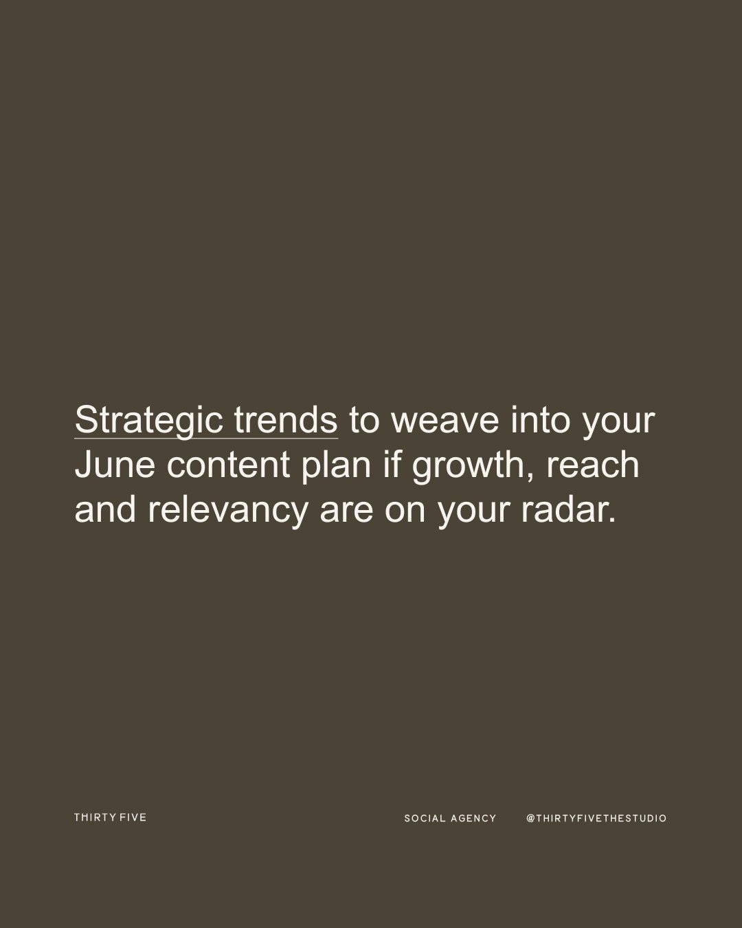 Looking to incorporate trends into your content this month, but still want to remain on brand? Swipe to find the trends we recommend 👉🏼⁠
⁠
If you are ready to apply these to your content but need help doing so each month, fill out the form via the 