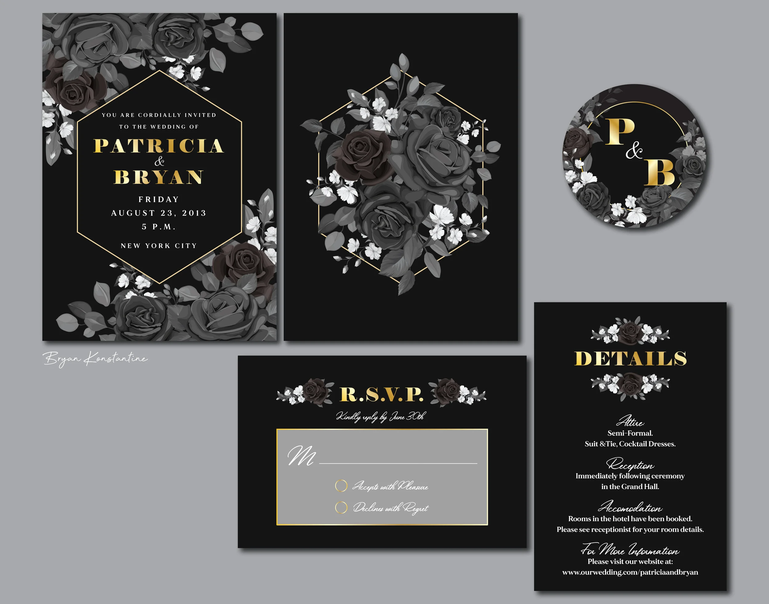 Invitation | RSVP | Details | Circle Label