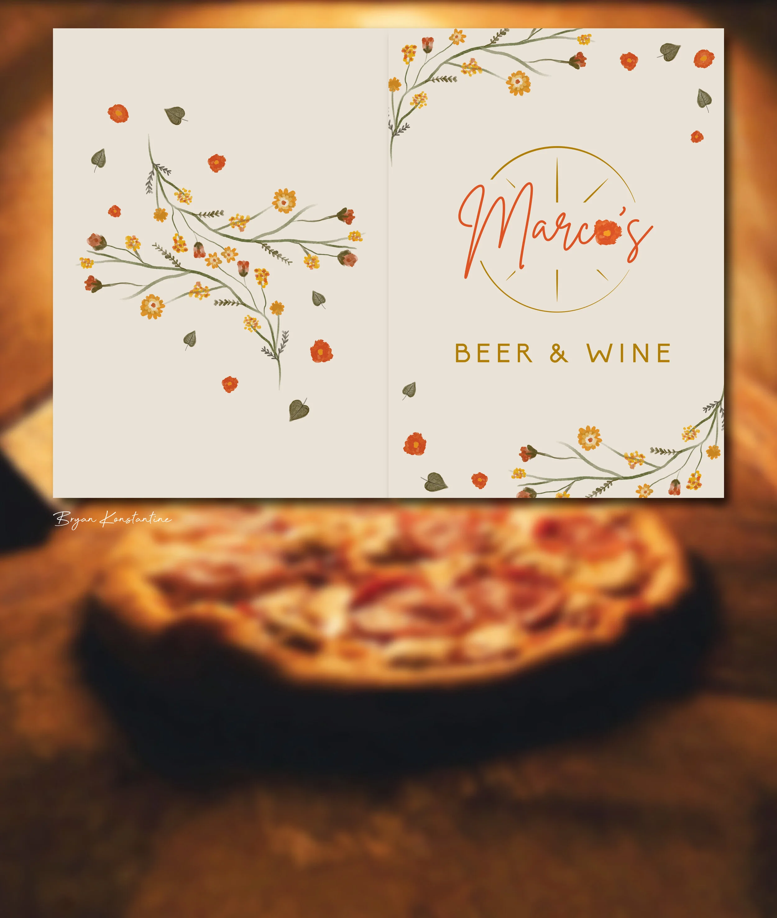 Booklet-Style Beer & Wine Menu | Exterior