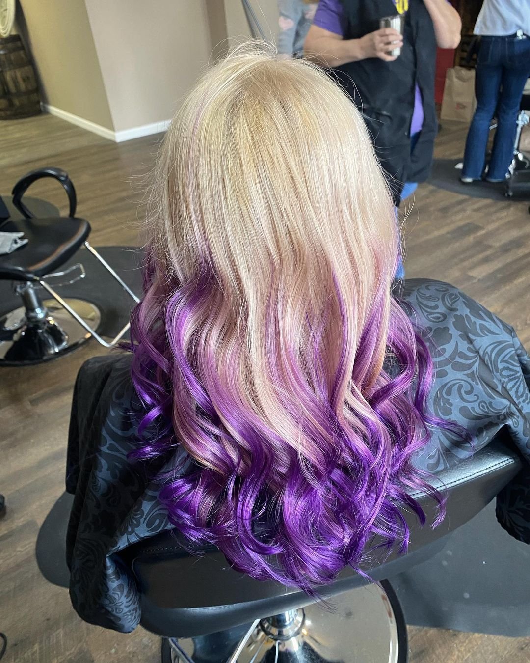 Medium/Long Purple Ombre Hair