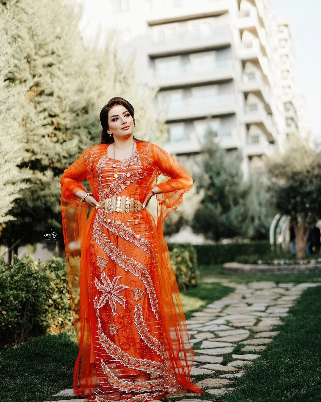 Orange Kurdish Dress