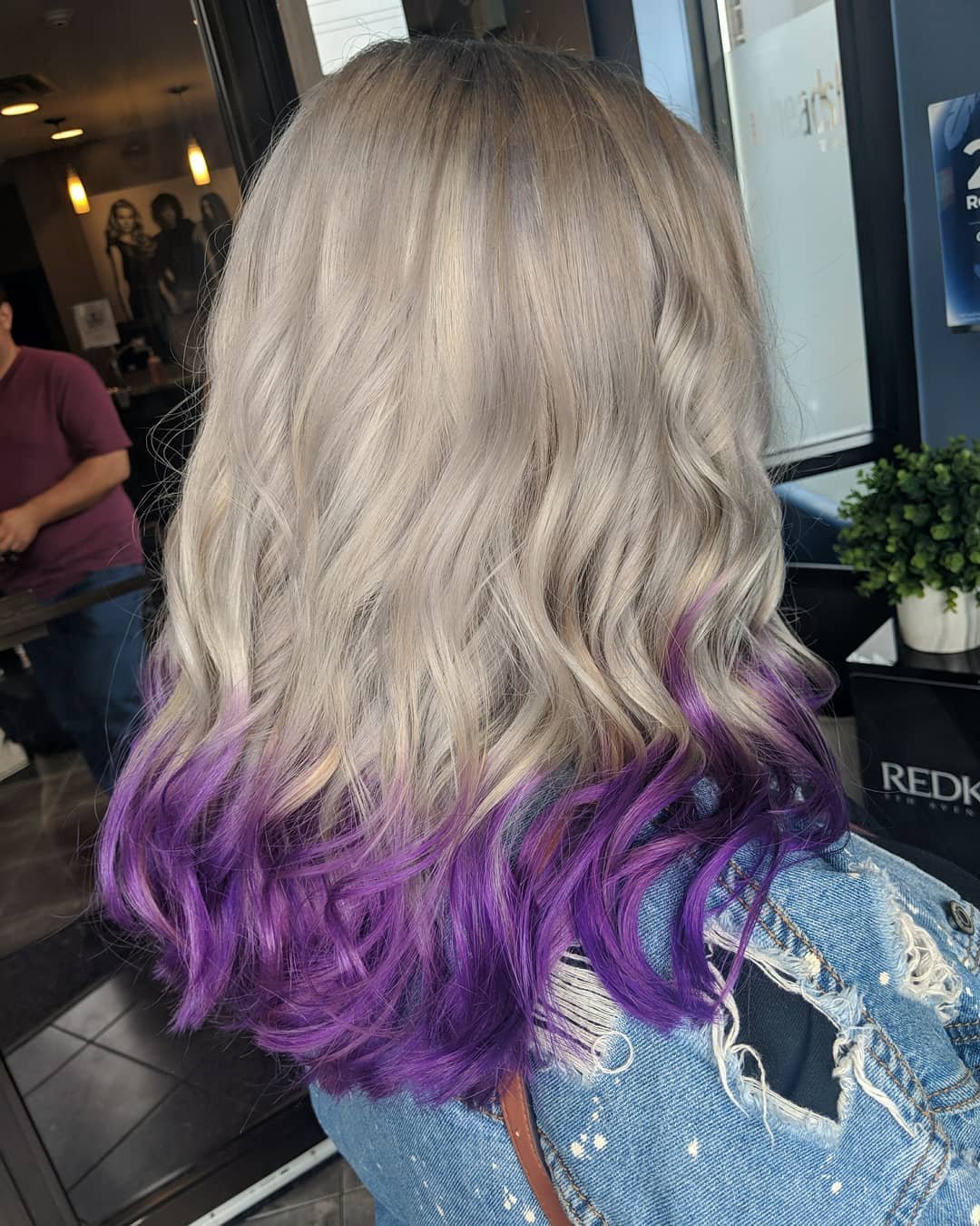 Medium/Long Purple Ombre Hair