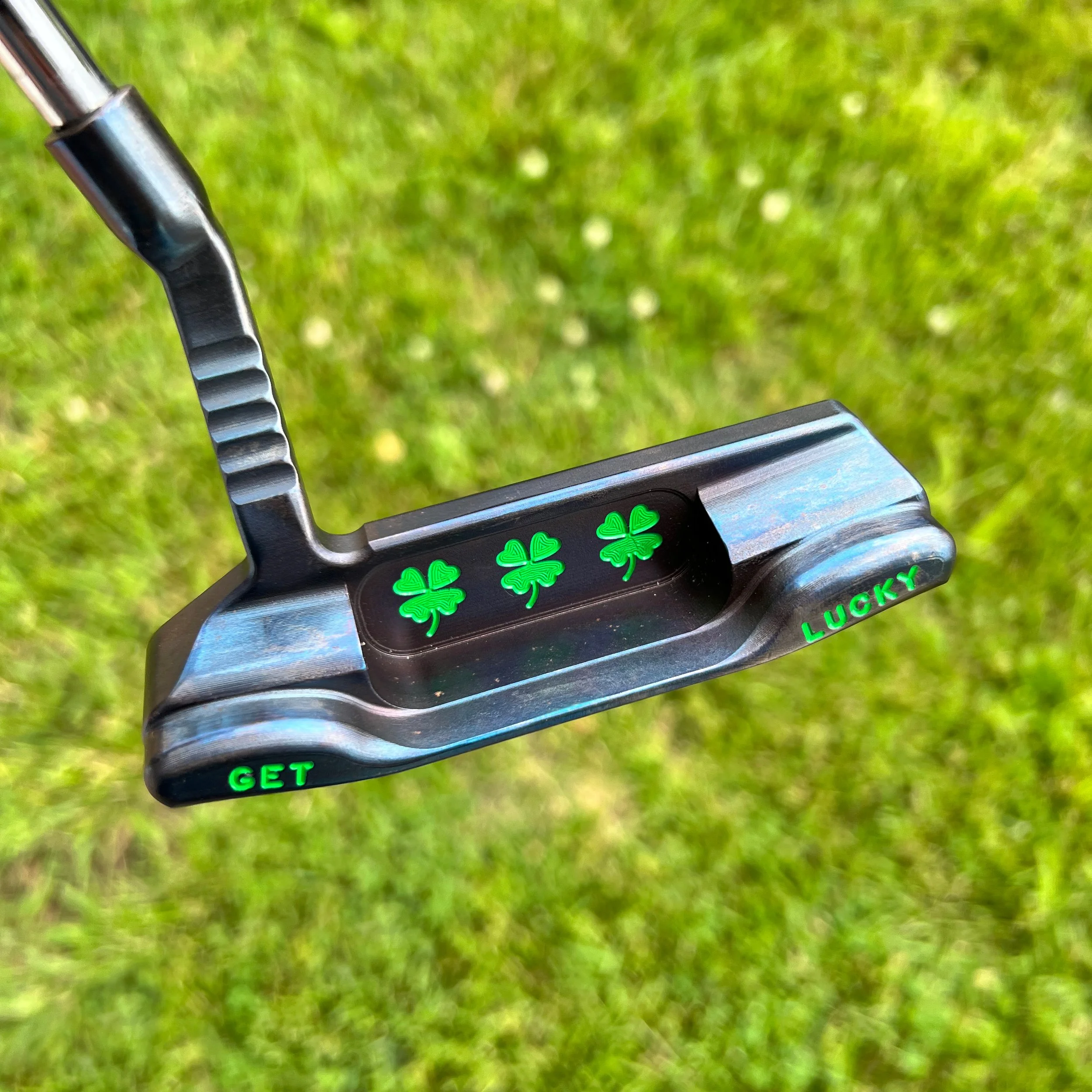 GET LUCKY PUTTER BRIGHT GREEN BACK