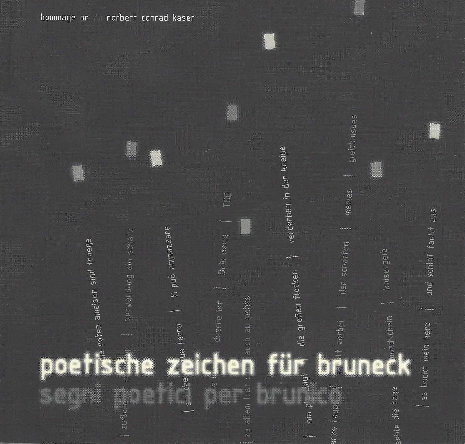 Katalog "Poetische Zeichen für Bruneck"  2004  (zum Lesen auf das Bild klicken und "weiter zur Website")
