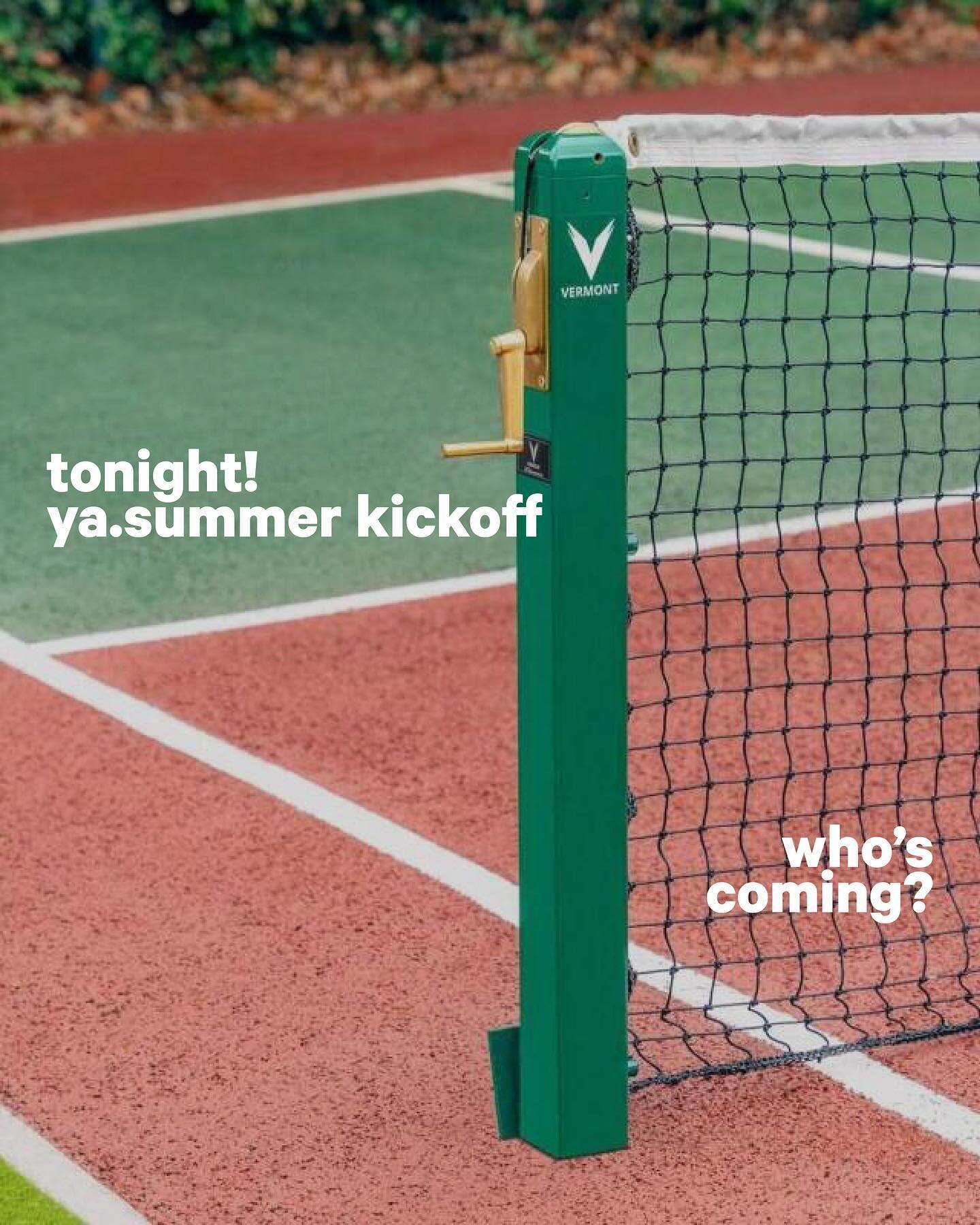 tonight! 

we&rsquo;re kicking off the summer with a hang! 

pickle ball
spike ball
cookout
+ more

invite your friends + bring a snack or non-alcoholic beverage to share!

5:30-9:00pm
negley park
210 cumberland rd
lemoyne pa

see you soon!