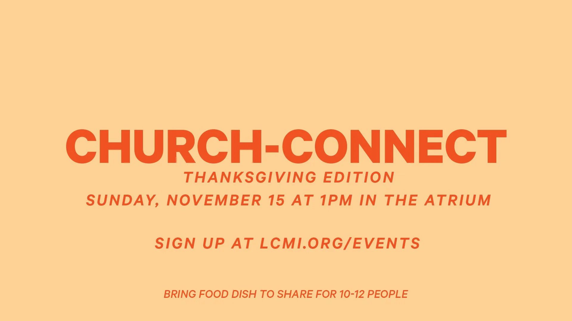 Church Connect Thanksgiving Edition