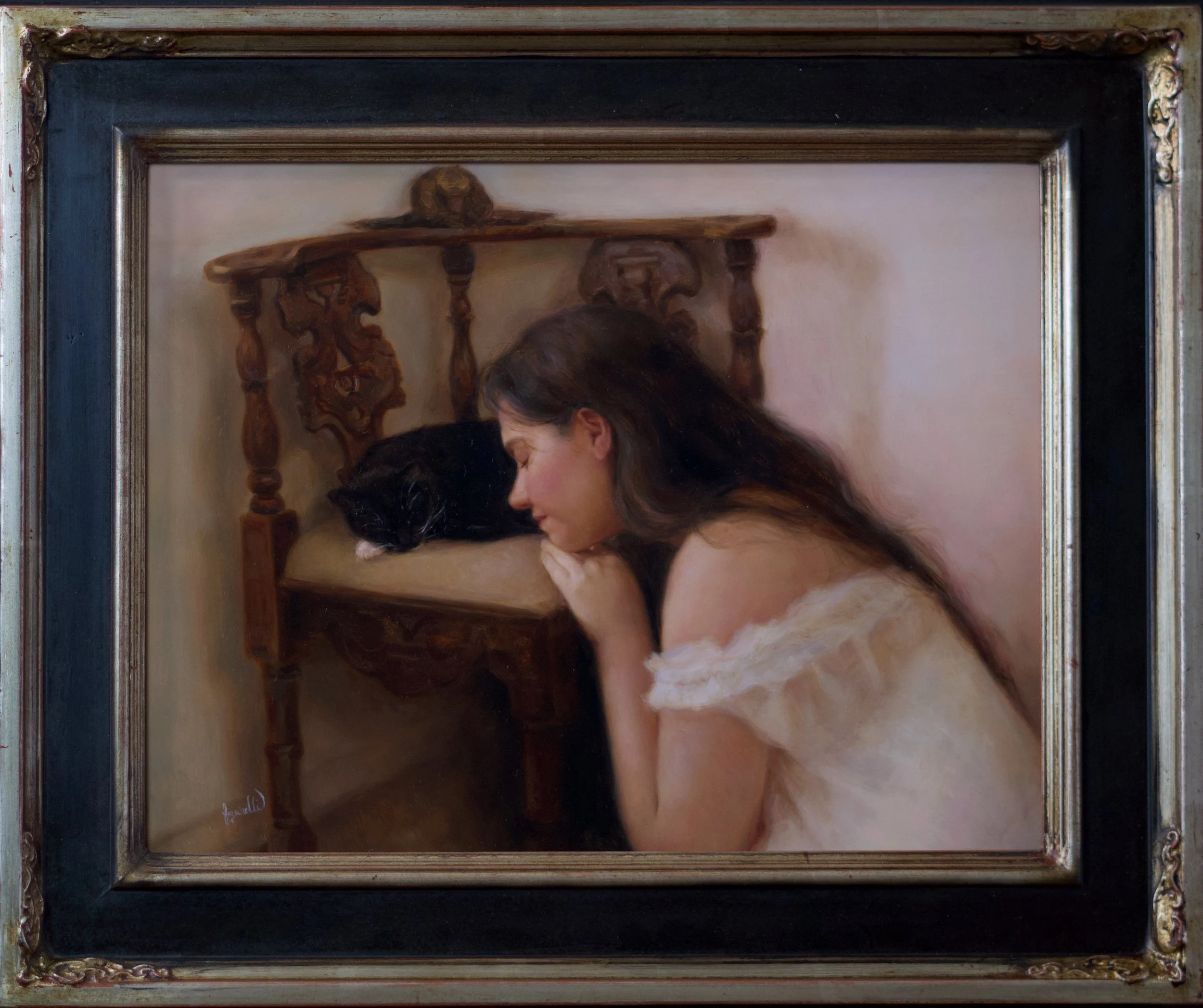 "The Small Saint", 14x18", oil on panel, available, please email me with purchase inquires