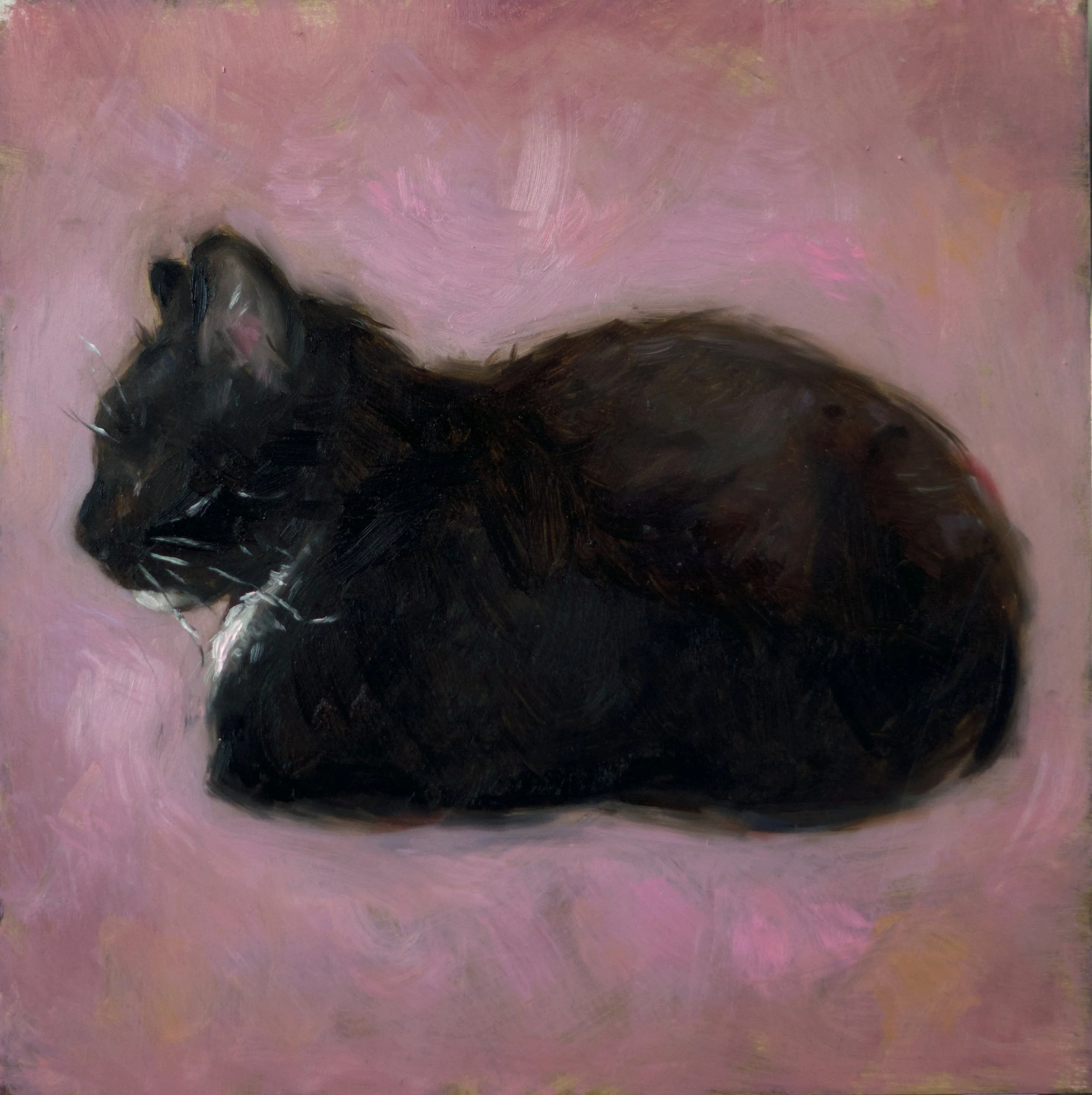 "Resting Her Eyes", 6x6", oil on panel, sold