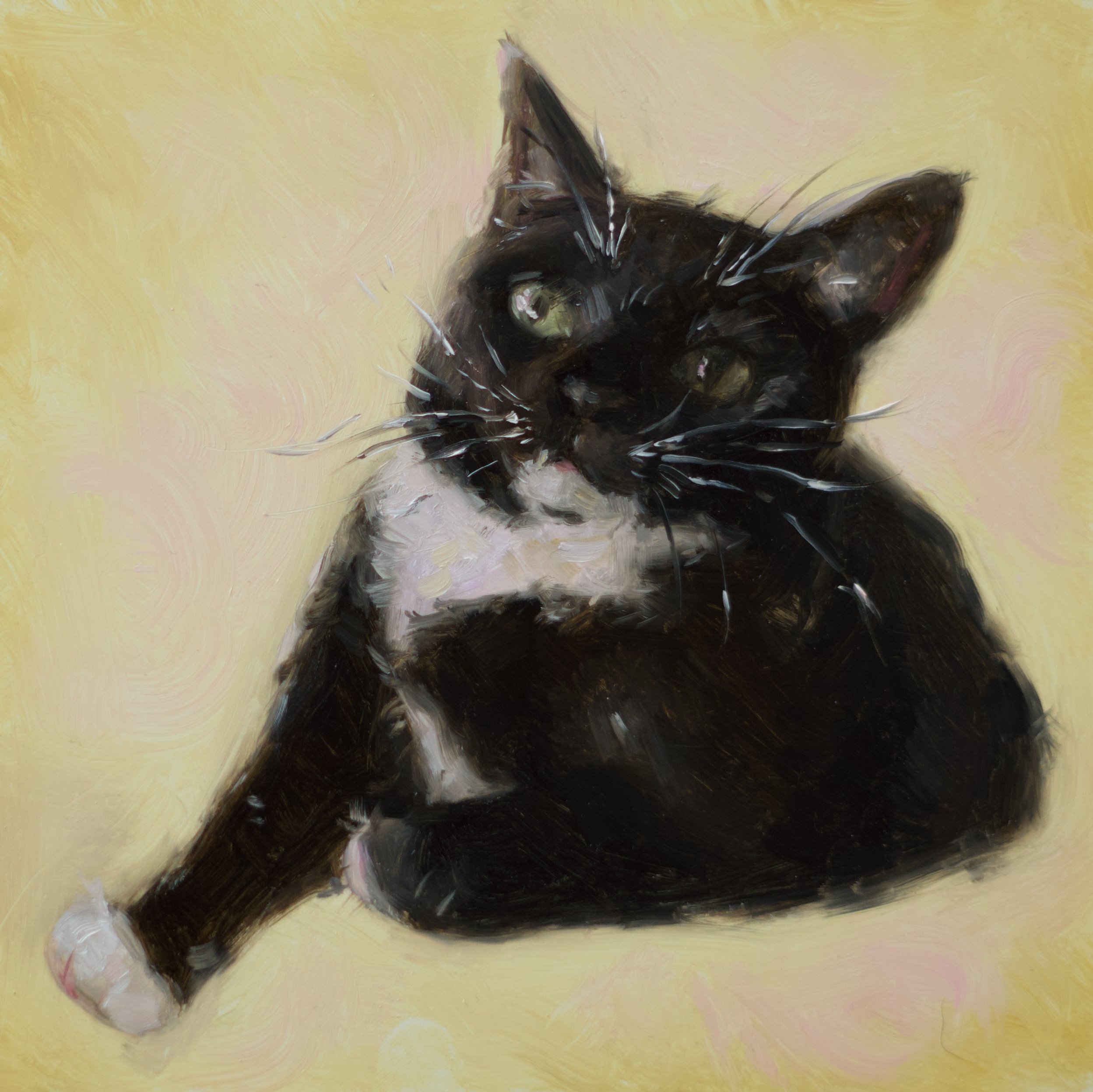 "Startle", 6x6", oil on panel, sold