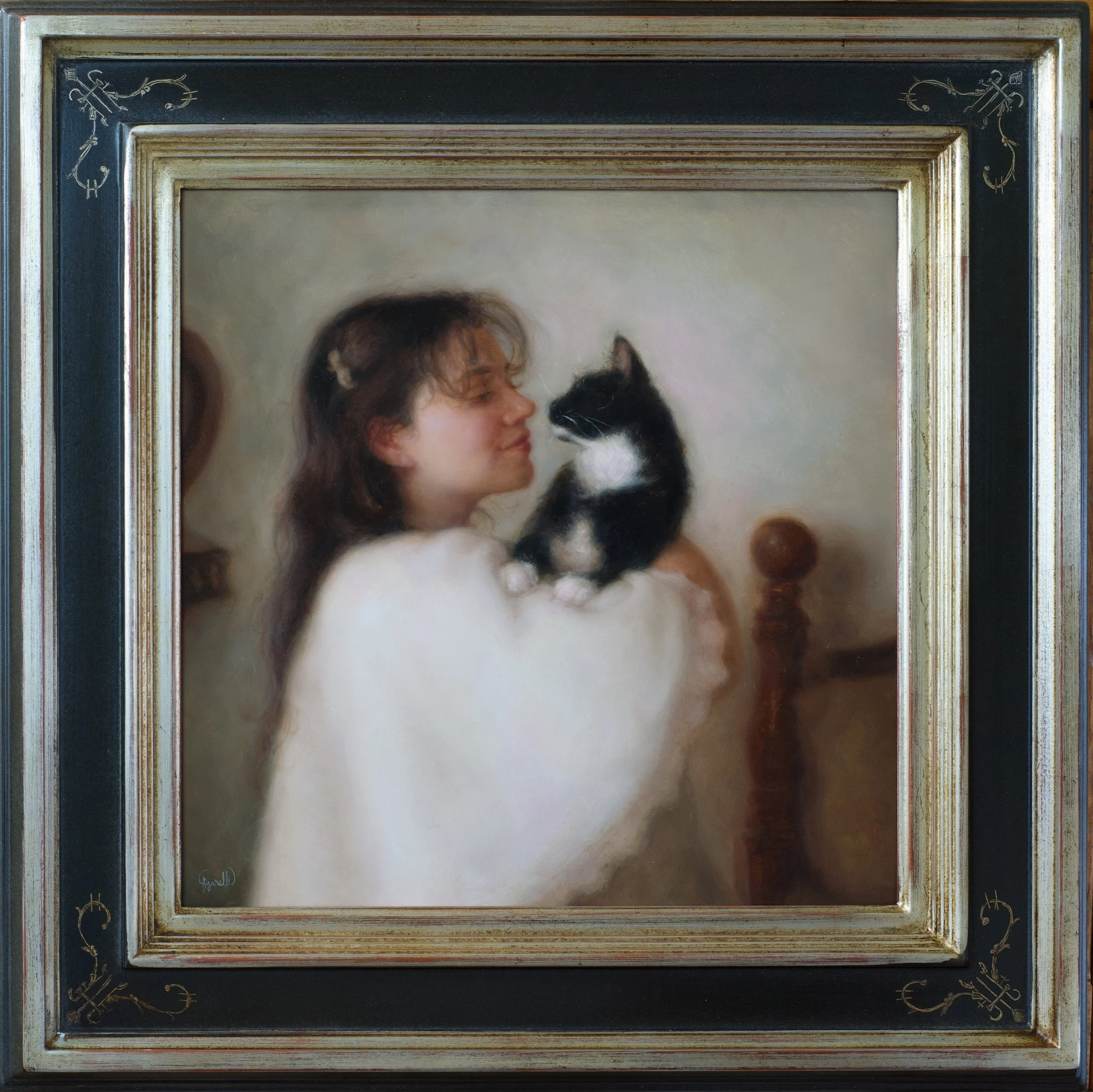 "Nine", 16x16", oil on panel, available, please email with inquiries
