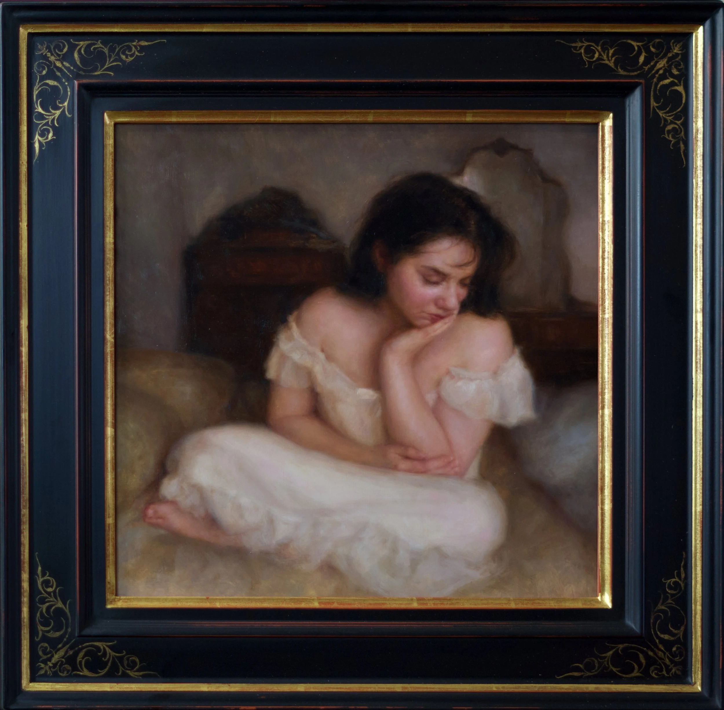 "Her Work Begins", 16x16", oil on panel, sold