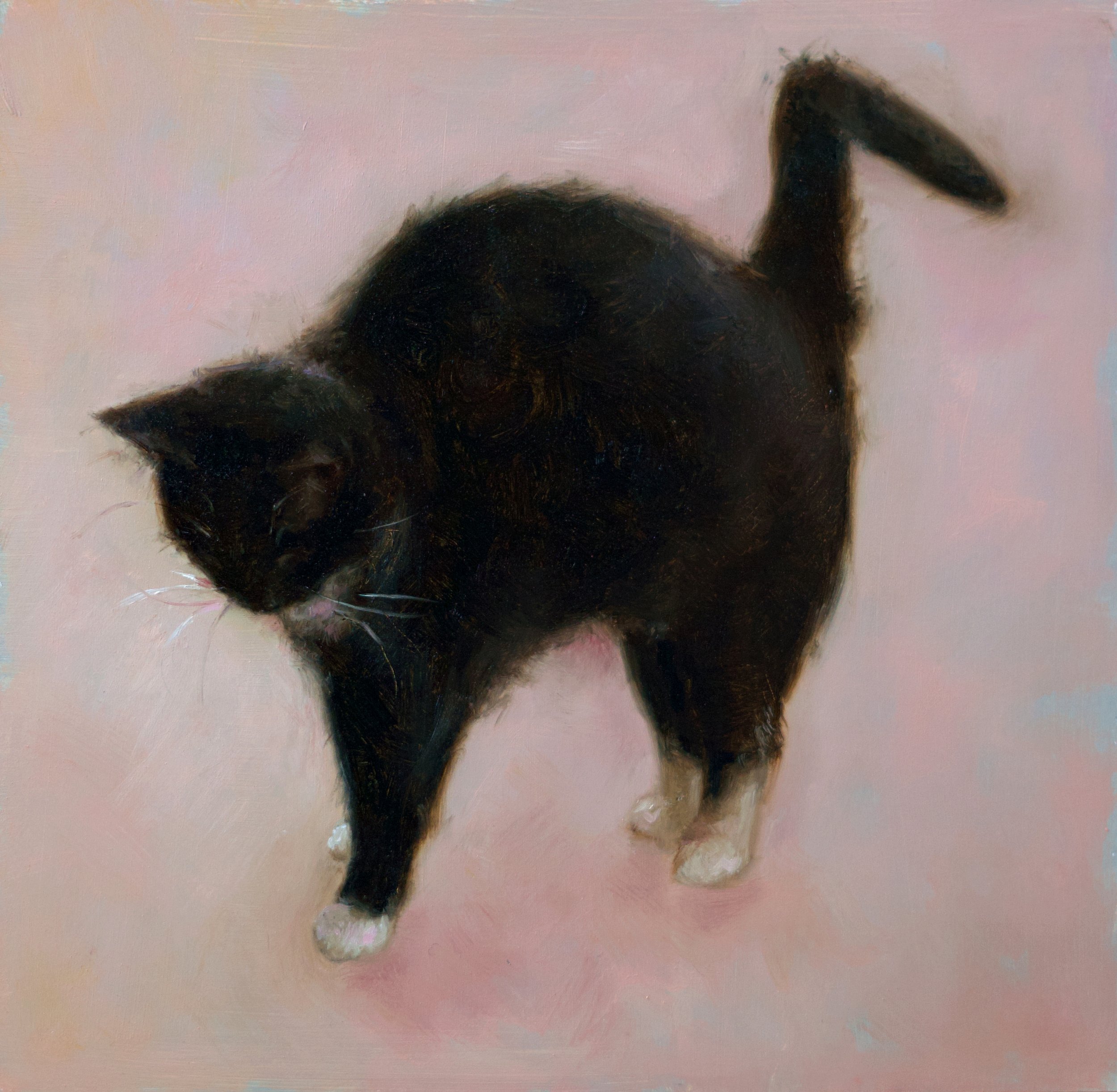 "When She Greets", 10x10", sold