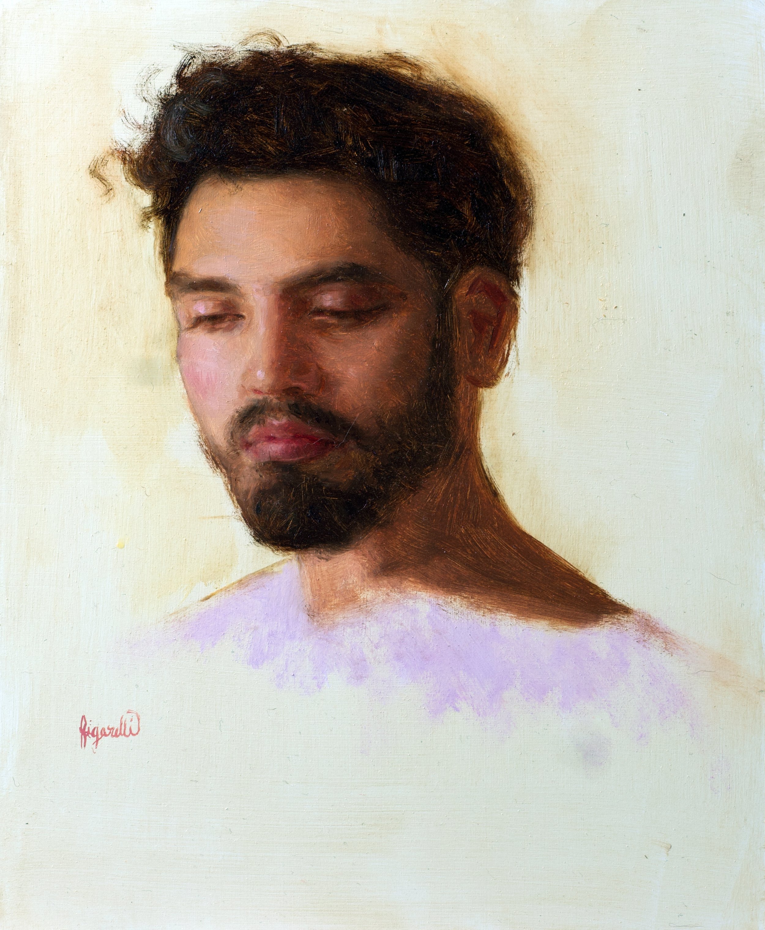 "The Artist's Husband", 8x10", oil on panel, private collection