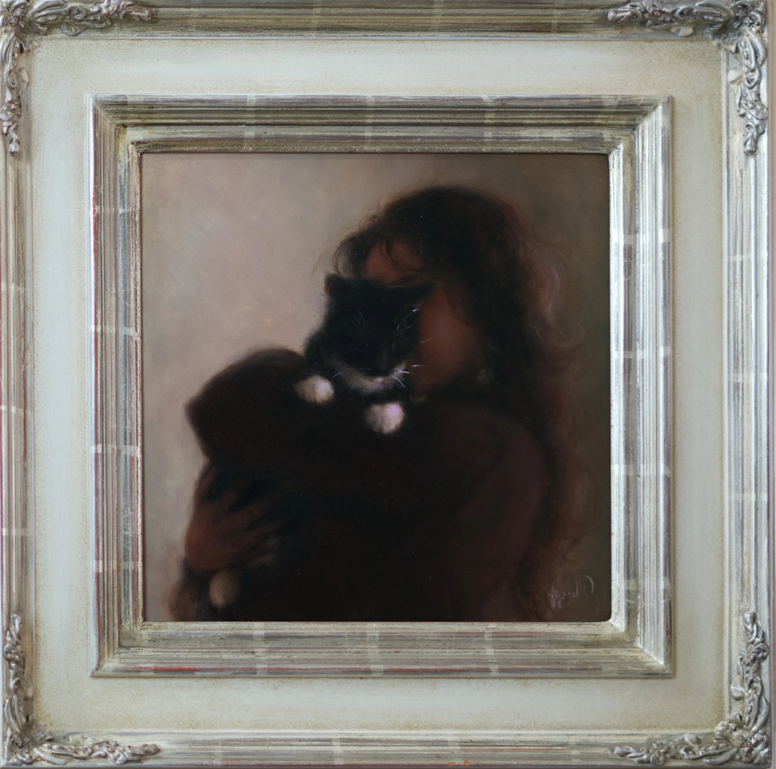 "To Love Someone Small", 12x12", oil on panel, sold