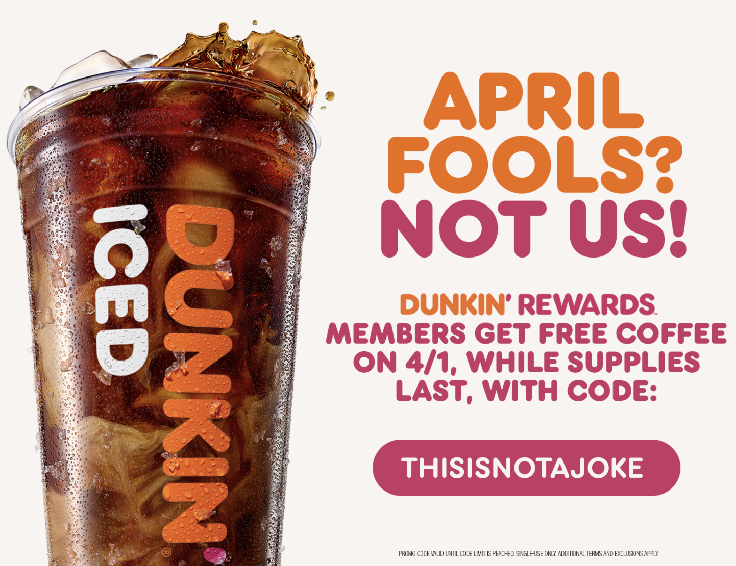 Dunkin' April Fools Deal Campaign 2025.png