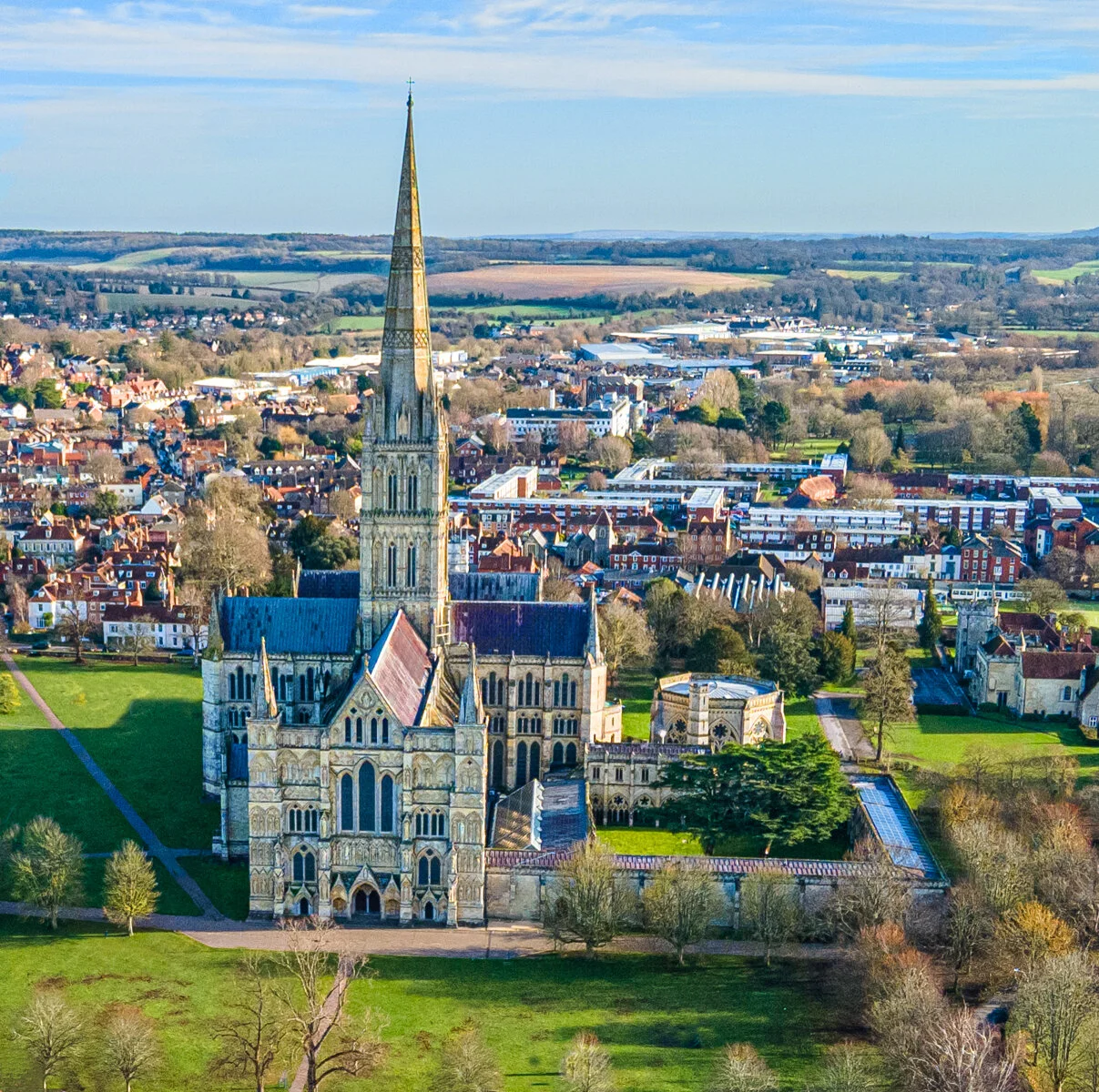 First 'Looking Down on Salisbury' Cathedral by Steve Sims