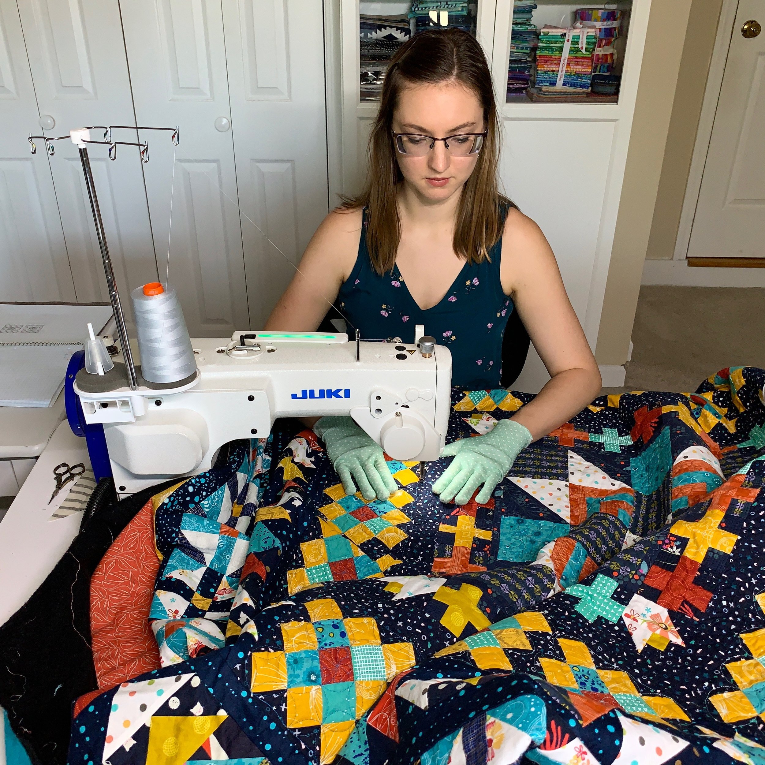 Quilting A Large Quilt on A Domestic Machine — String & Story