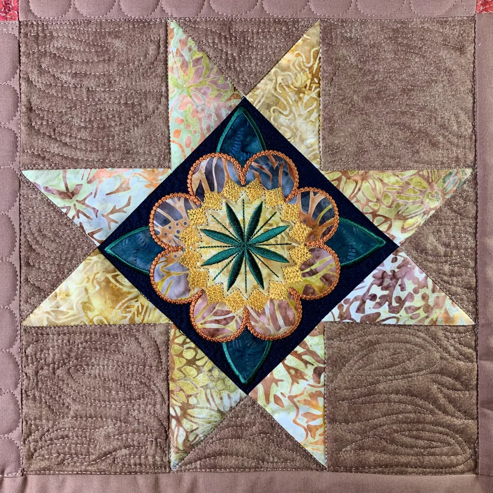 Massage Quilting How to Tame a Wonky Block with Free Motion Quilting