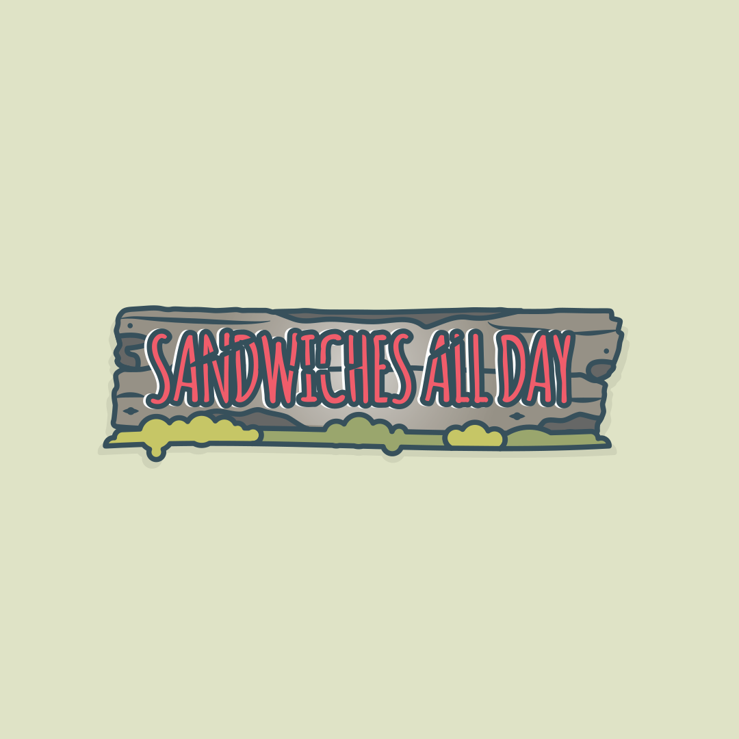 Sandwiches All Day Sticker