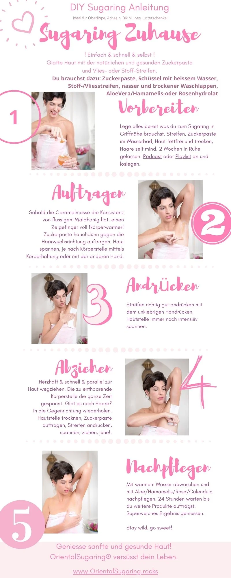 DIY Sugaring Anleitung mit Streifen