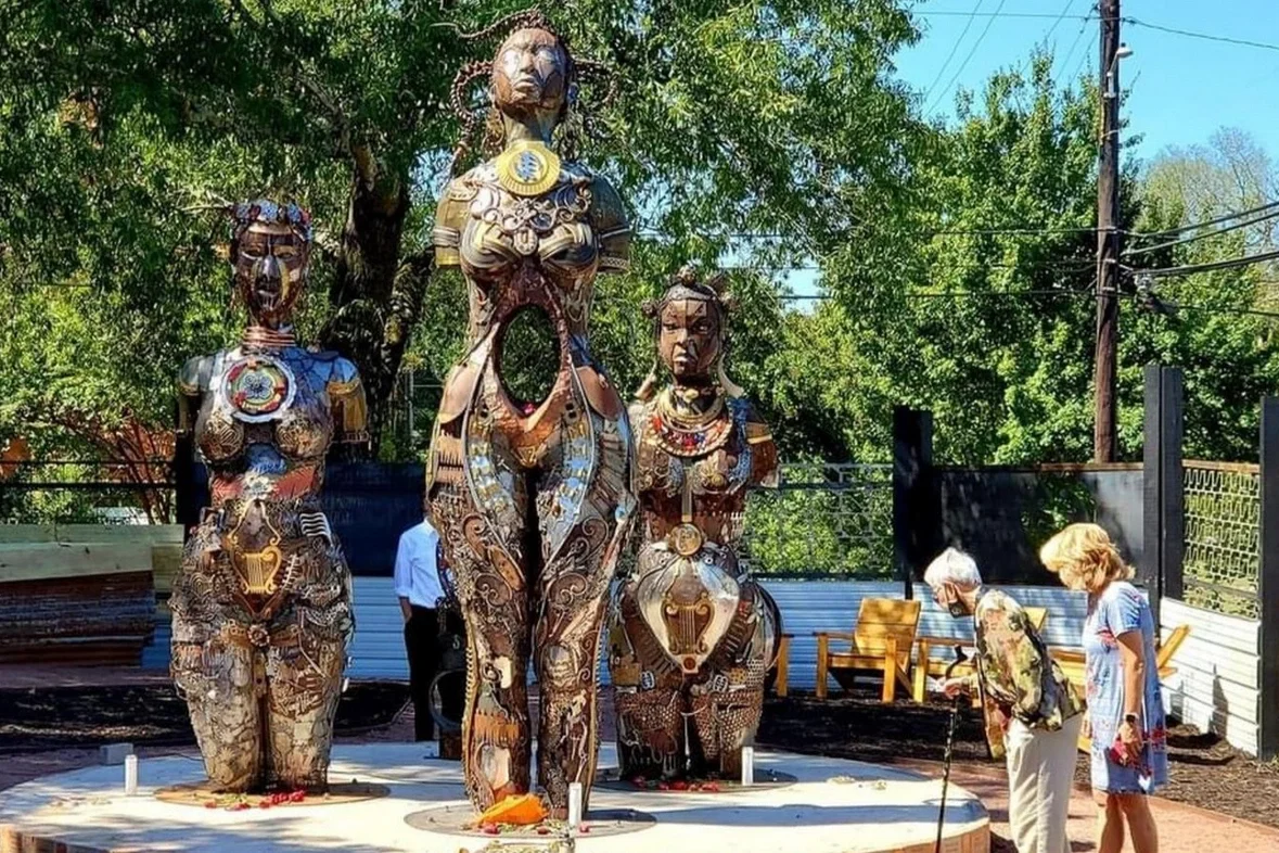 Mothers of Gynecology by Michelle Browder permanently installed in Montgomery, Alabama