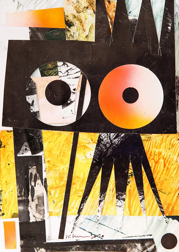 Intersection Colour 2, 2020, Ink & paper collage,    25 x 17 cm