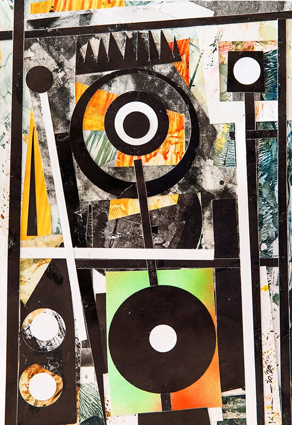 Intersection Colour 1, 2020, Ink & paper collage,    25 x 17 cm