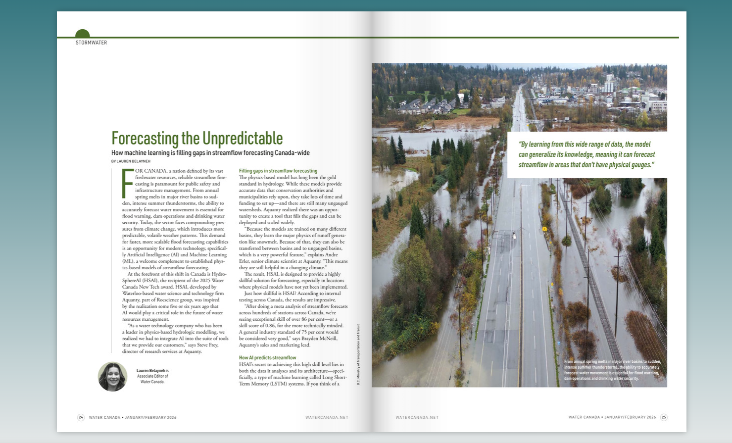 HydroSphereAI Featured in Water Canada’s January/February 2026 Magazine