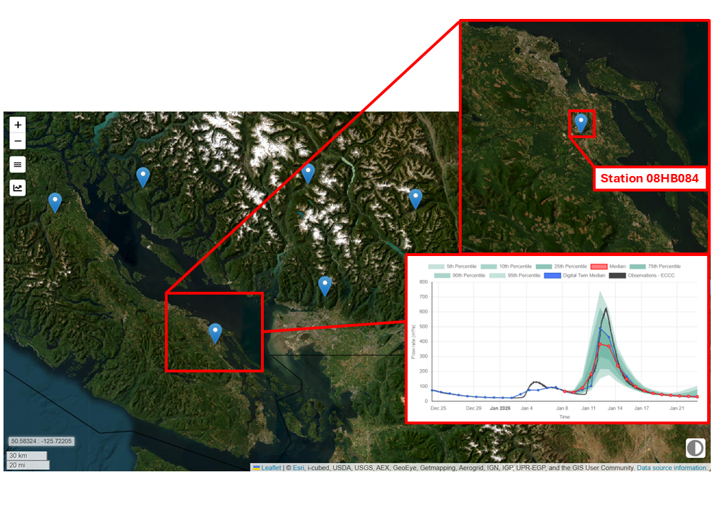HydroSphereAI Case Study: Nanaimo River Near Cassidy – January 2026 High-Flow Event