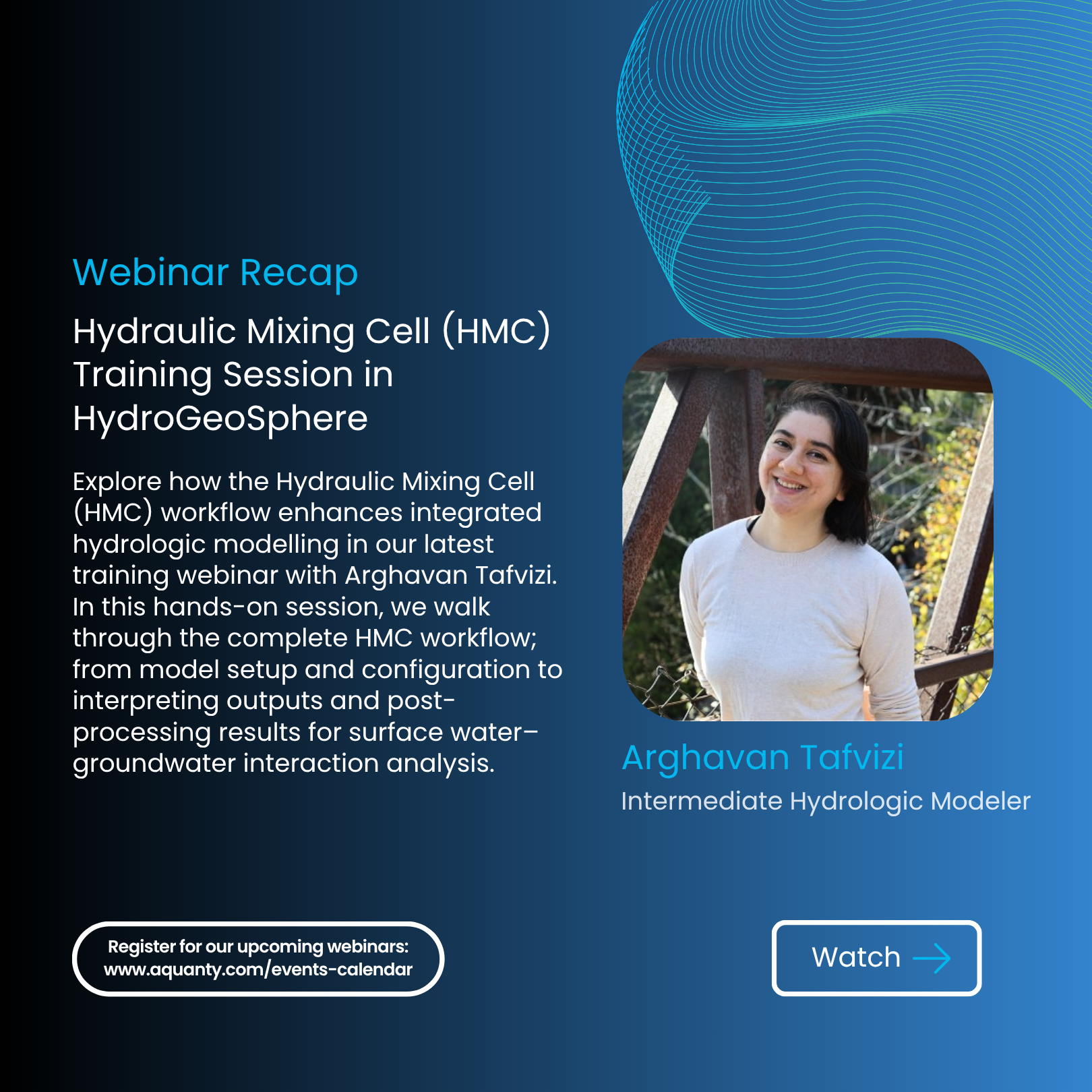 Hydraulic Mixing Cell (HMC) Training Session in HydroGeoSphere - Aquanty Webinar 