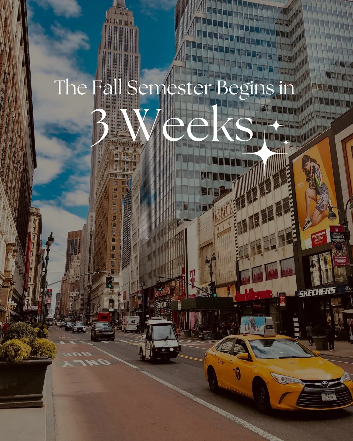 Mark your calendars, the new semester is only 3 weeks away!