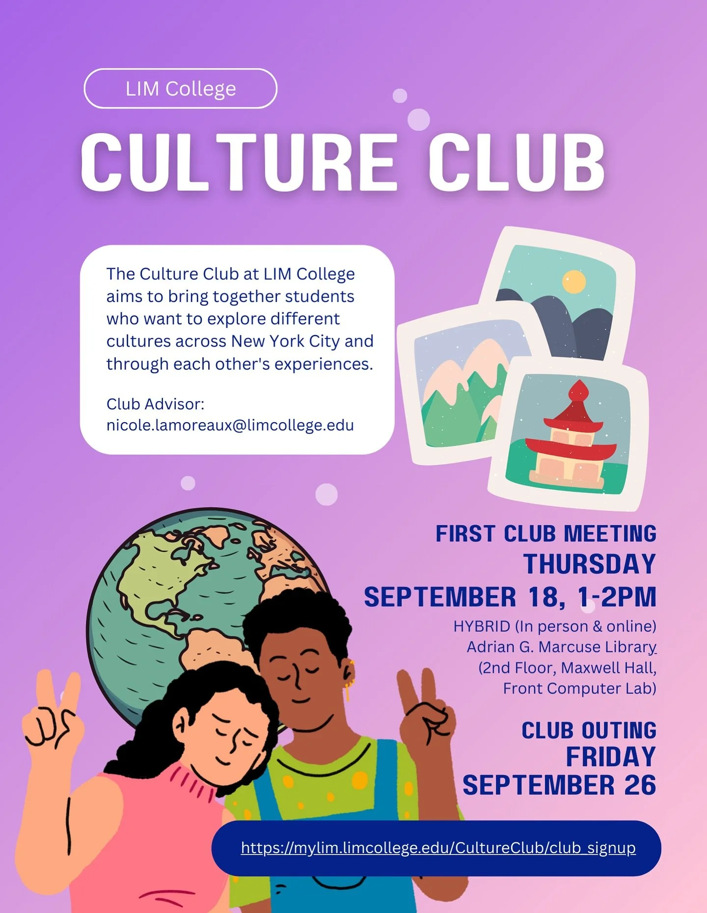 New Club Alert! Join The Culture Club for their first meeting in September!