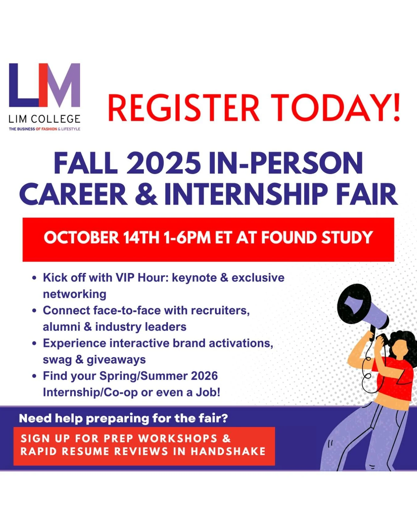 Join us for the Fall 2025 In-Person Career &amp; Internship Fair! Whether you&rsquo;re looking for a part-time role, or just exploring what&rsquo;s next, this is your chance to connect face-to-face with top employers and make meaningful connections. 