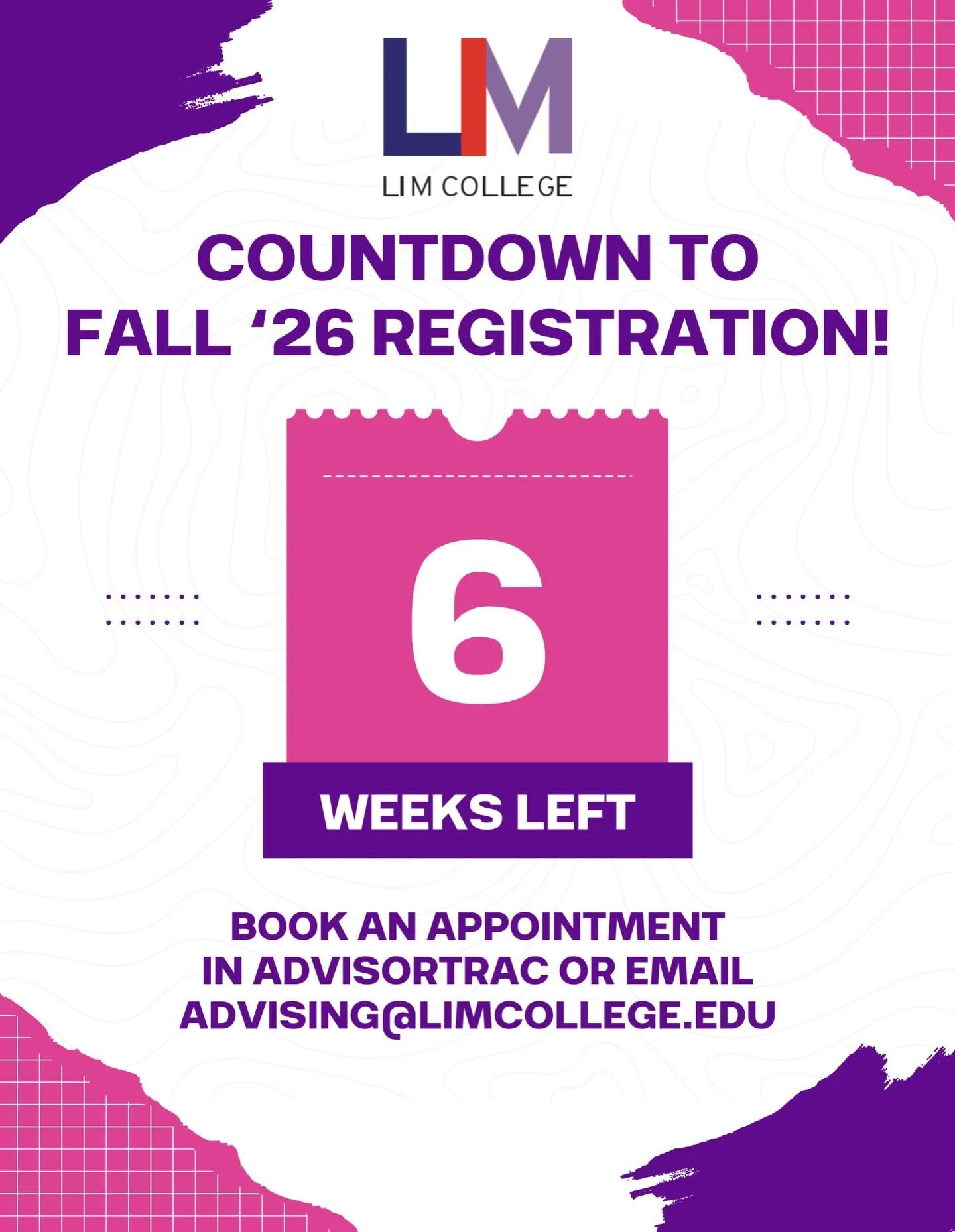 6 weeks until Fall registration opens!