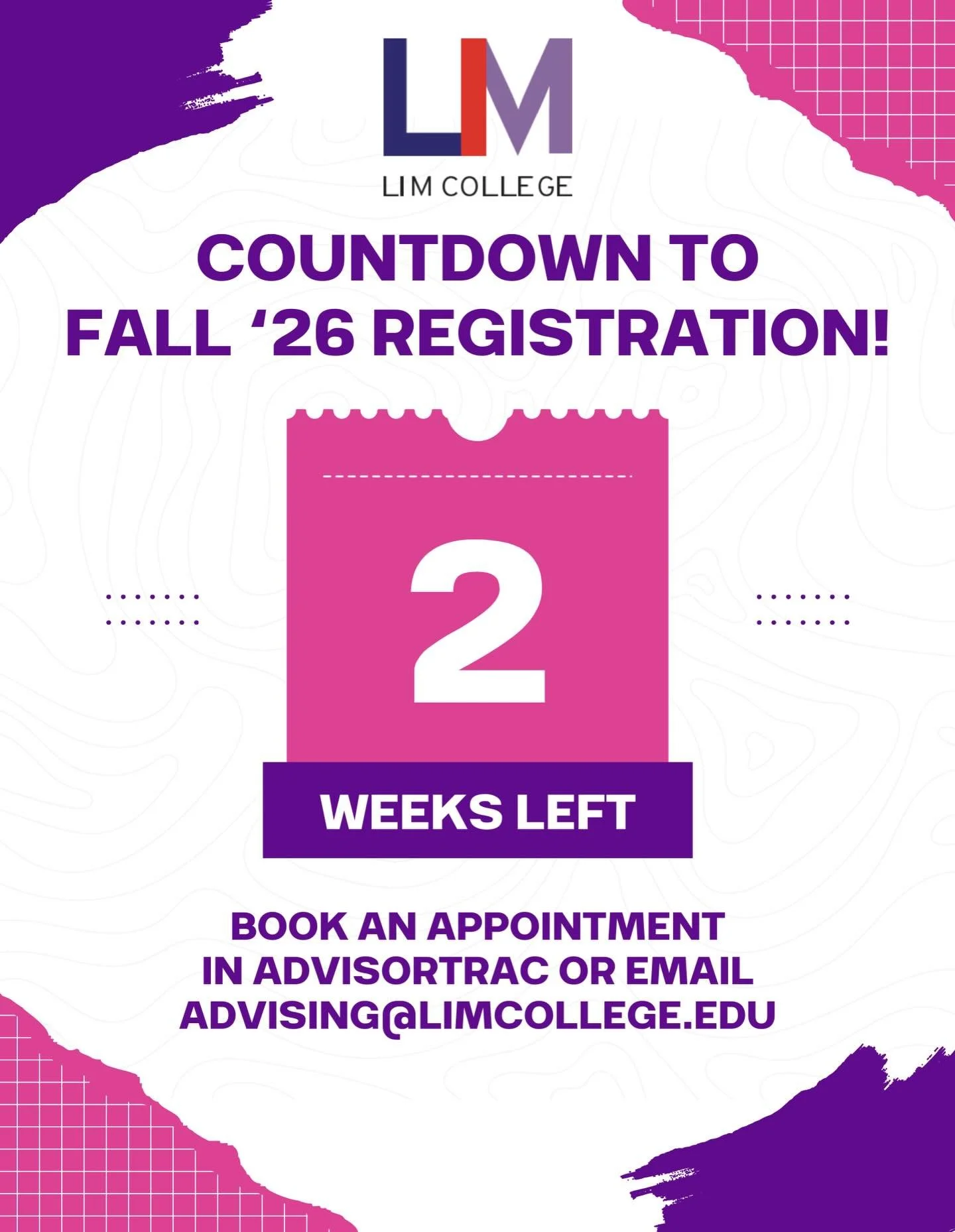 Hope everyone is enjoying their spring break, don&rsquo;t forget Fall registration opens in 2 weeks!