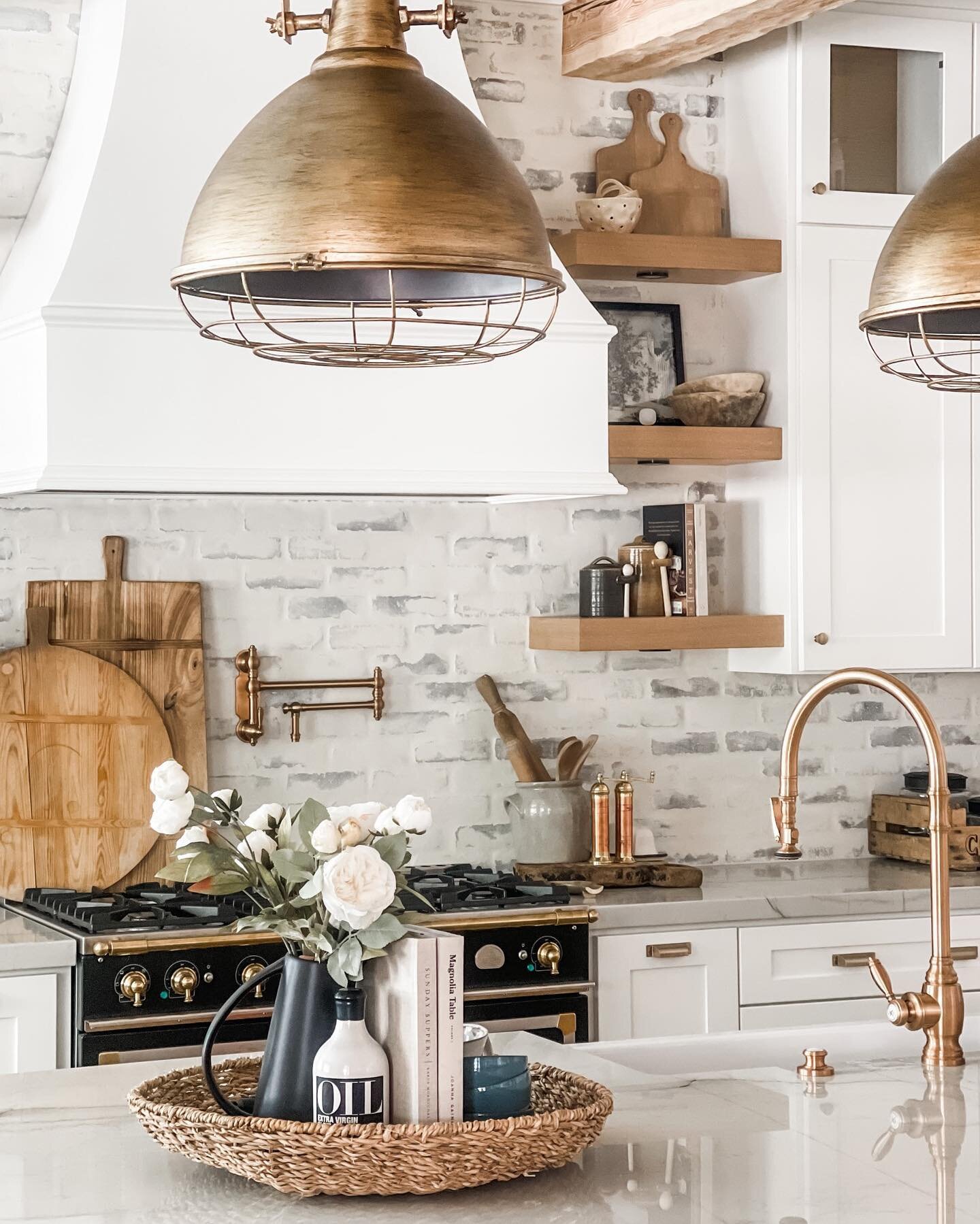 Does anyone else love to cook? It&rsquo;s something I&rsquo;ve always enjoyed, and our kitchen is definitely the heart of the home. Do you have any questions for me about this space ? 

Cabinets are painted Chantilly Lace by Benjamin Moore, island is