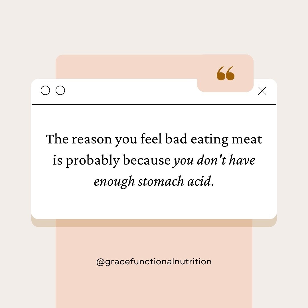 Hate to break it to you, but the meat isn&rsquo;t the problem - your digestive tract is 🎤

I can&rsquo;t even tell you how many women have said the same thing to me - &ldquo;I just don&rsquo;t feel good when I eat meat&rdquo; or &ldquo;It feels like