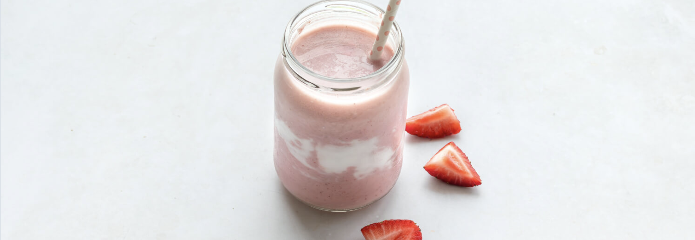 Creamy Coconut, Strawberry, and Pineapple Protein Smoothie