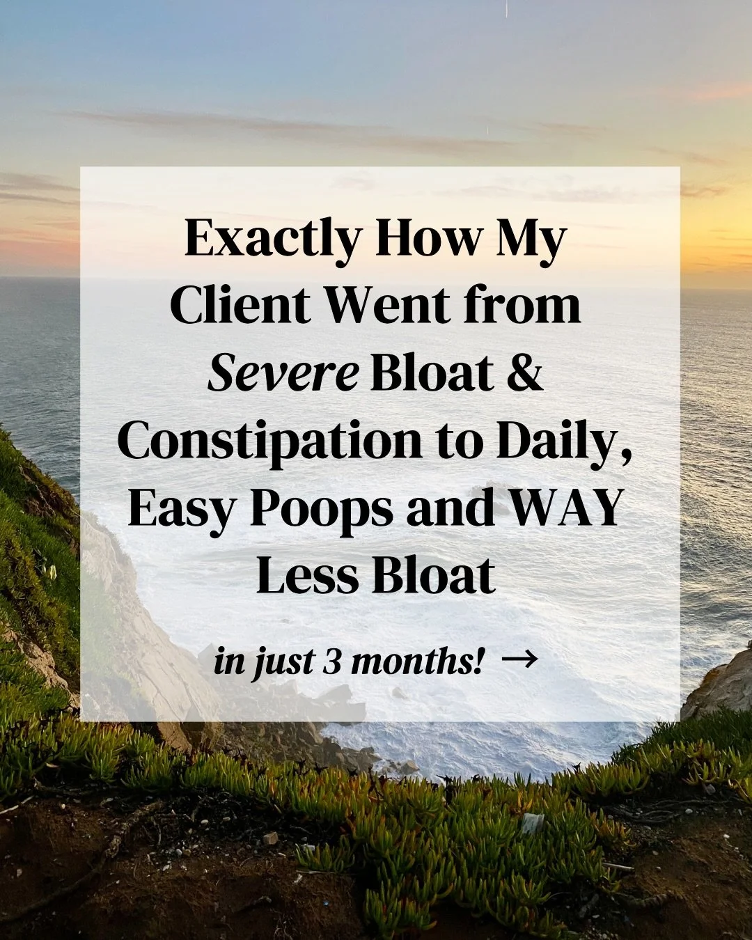 Here&rsquo;s EXACTLY how my client went from severe bloat &amp; constipation to daily, easy poops and WAY less bloat in just 3 months ⤵️

If you&rsquo;re feeling defeated and hopeless, struggling with your constipation and bloat, and you feel like yo